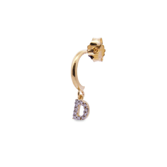 Mono Orecchino Rue Des Mille Stardust Classic da donna ORZ-011-CERC-INIZ-AU-D-1