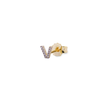 Mono Orecchino Rue Des Mille Stardust Classic da donna ORZ-011-LOB-INIZ-AU-V-1
