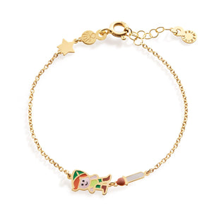 Idee Regalo Battesimo: Braccialetti Orecchini Oro- CaterinaB