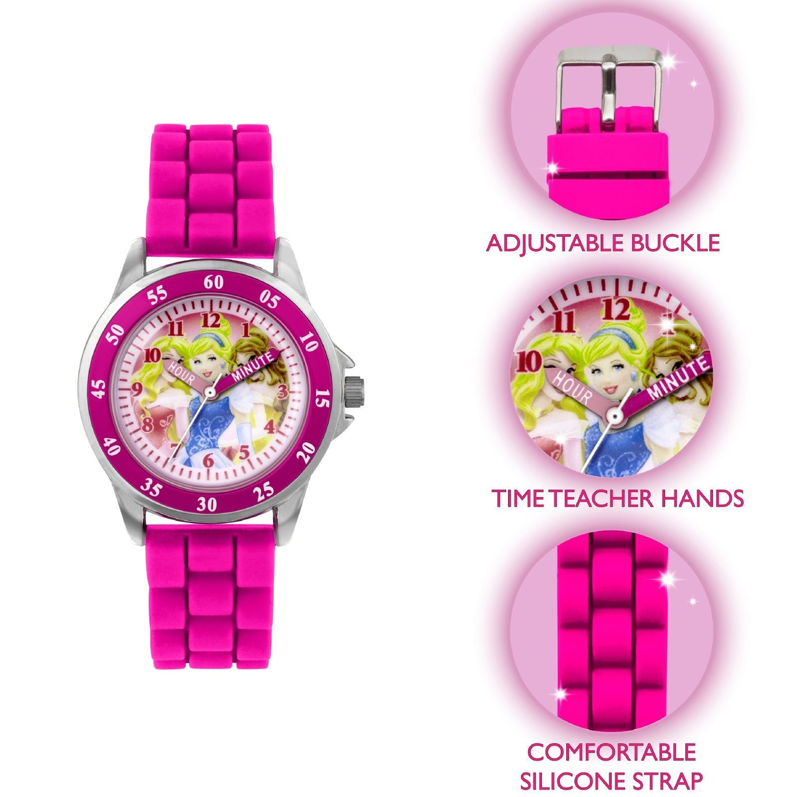 Orologio solo tempo Disney Time Teacher princess da bambina PN1078ARG-2