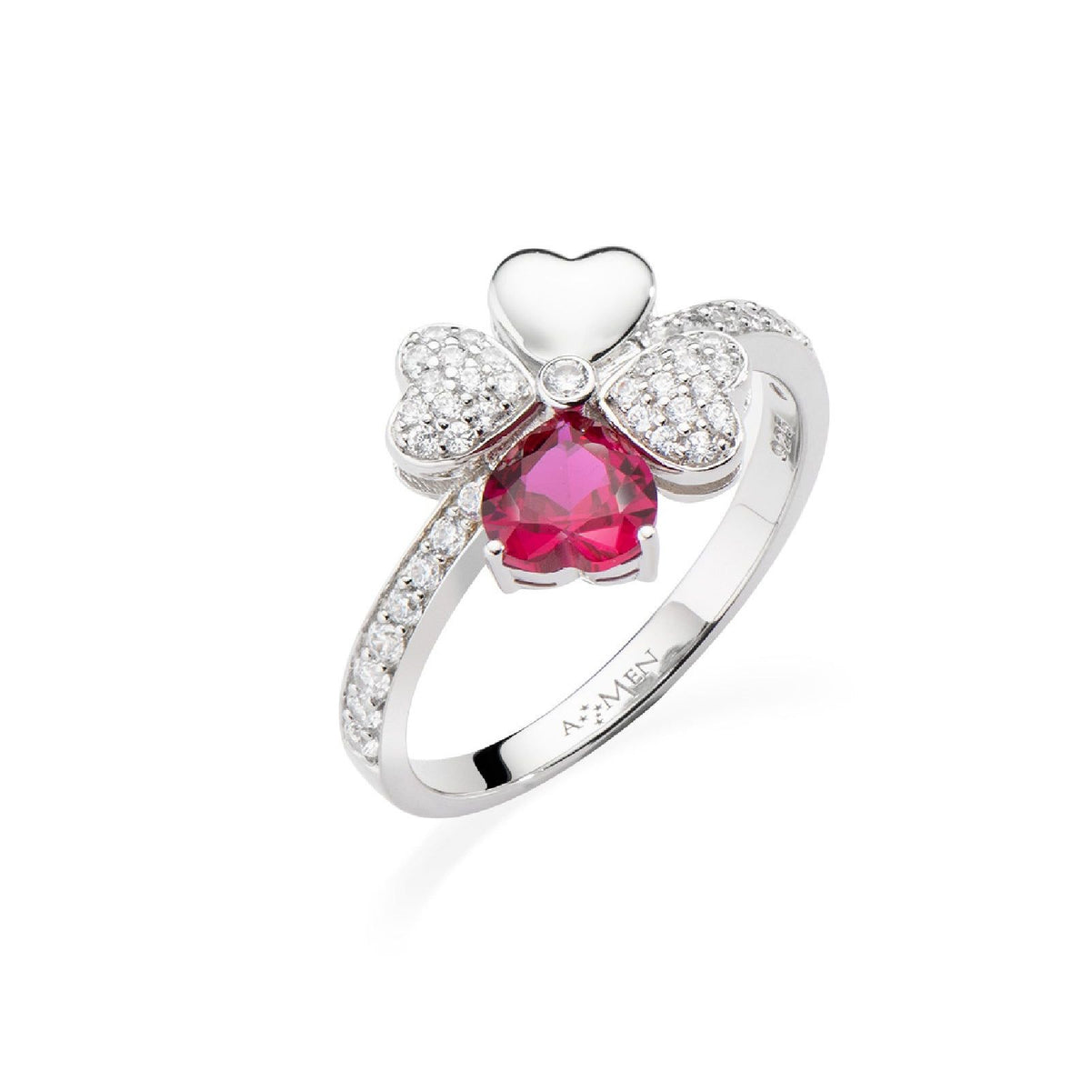 Anello Amen Quadricuore da donna RQUBR-14-1