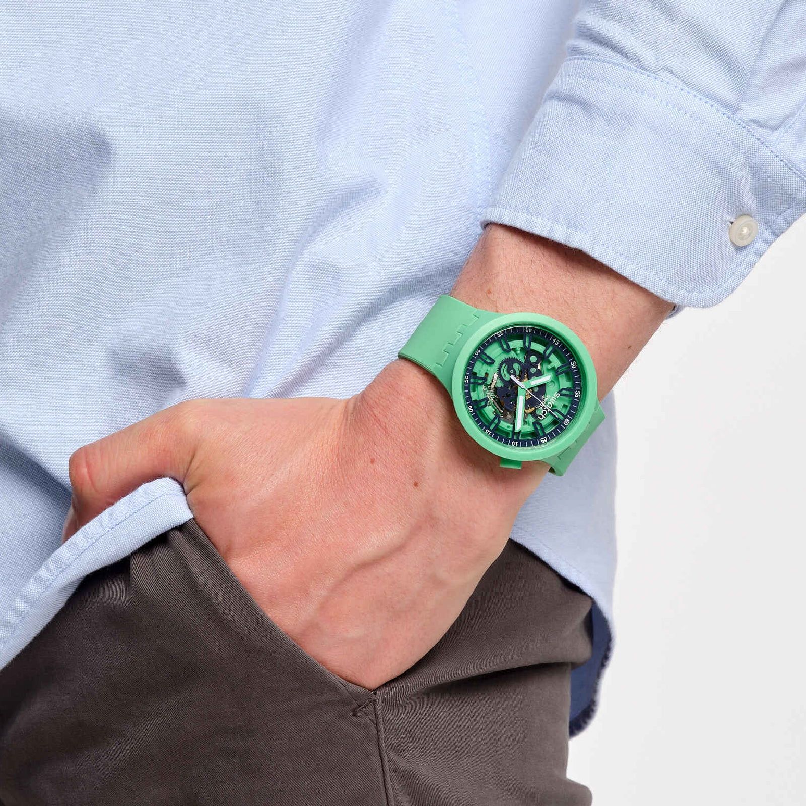 Orologio solo tempo Swatch Monthly Drops da uomo SB01G101-5