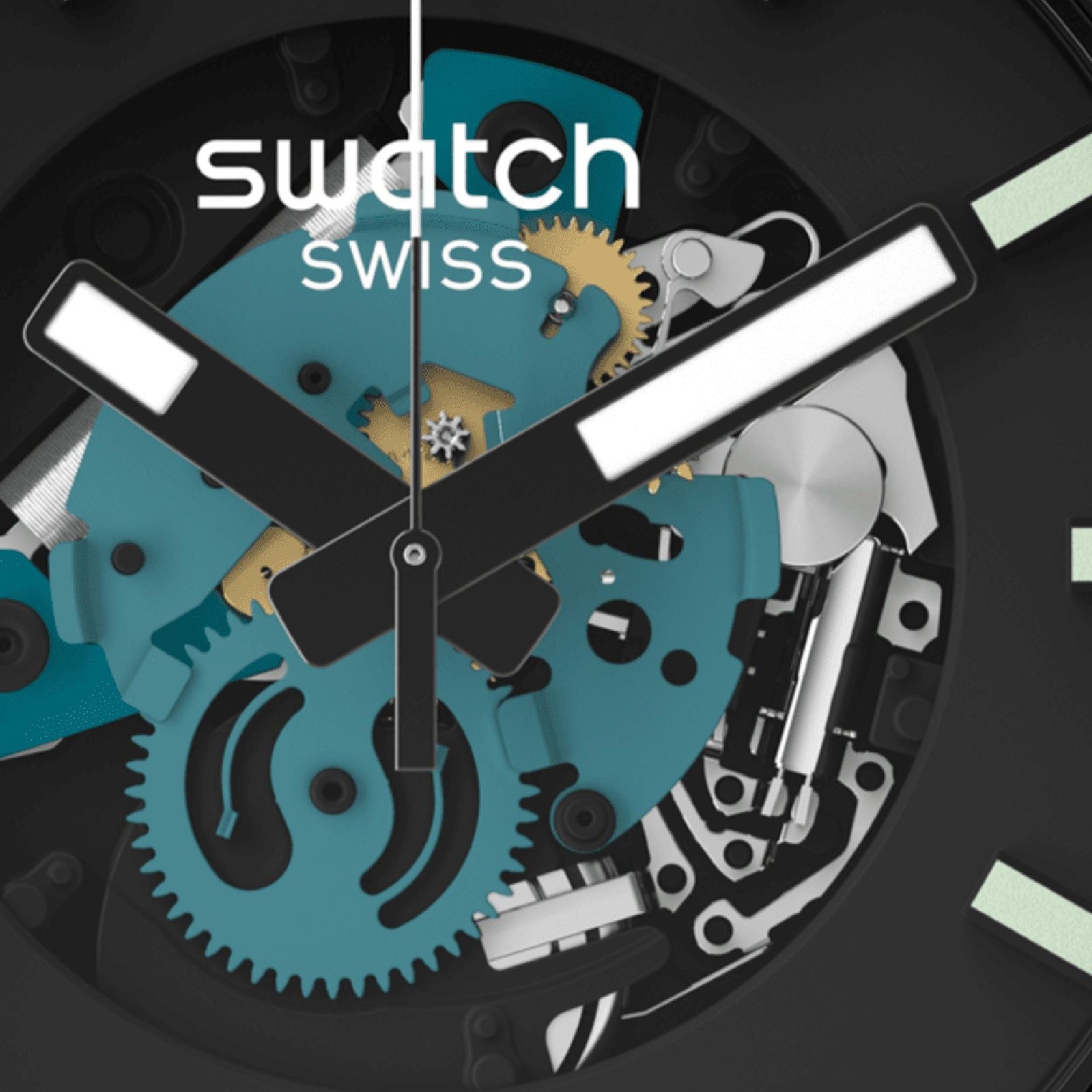 Orologio solo tempo Swatch Monthly Drops da uomo SB03B107-3