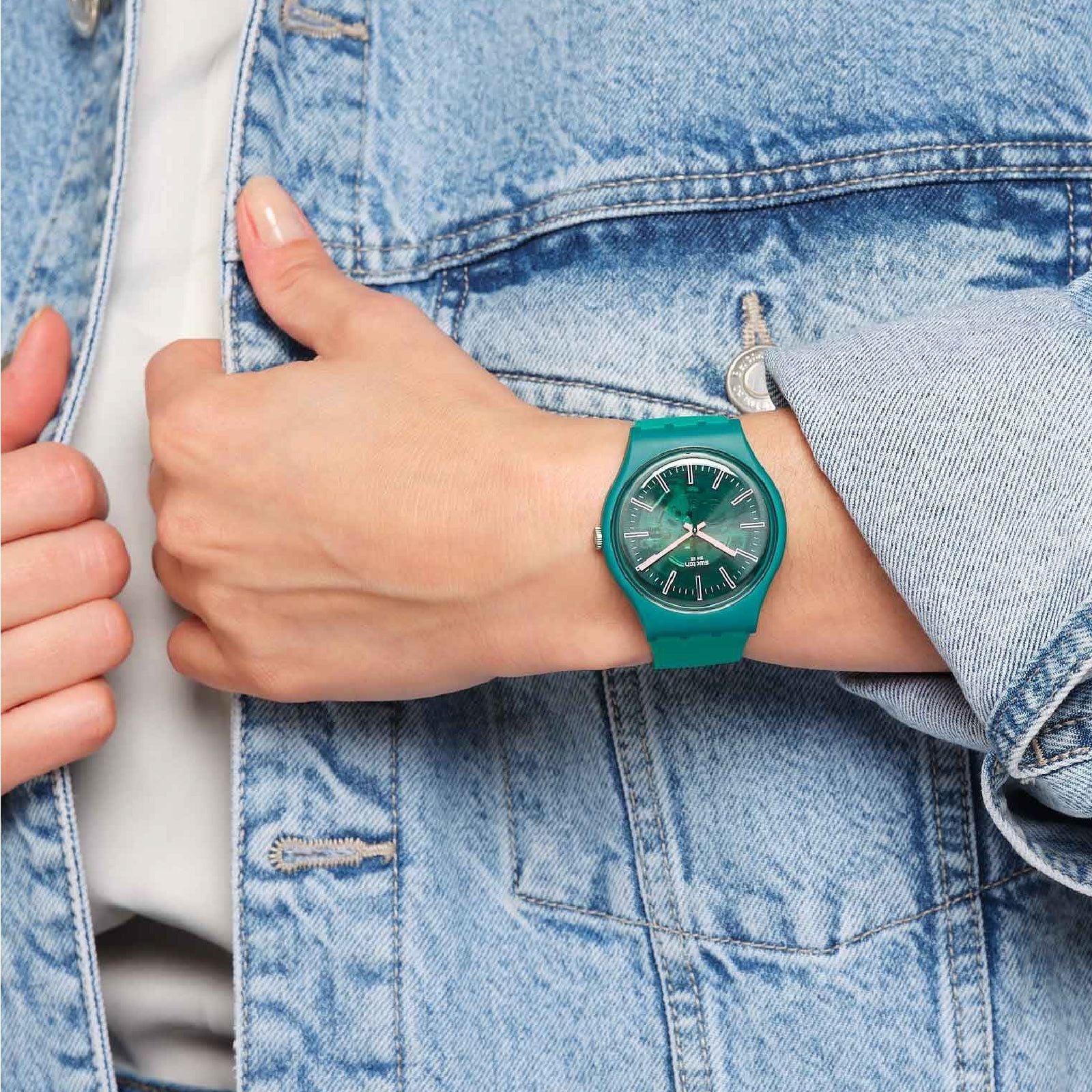 Orologio solo tempo Swatch Monthly Drops da donna SO29G100-4