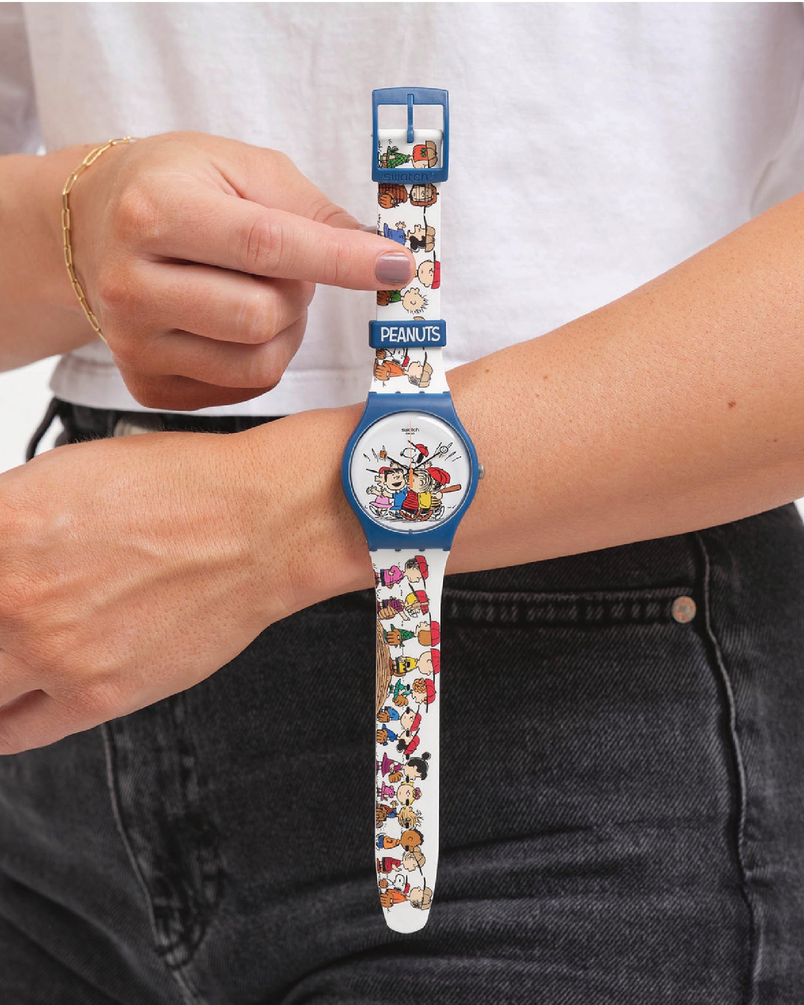 Orologio solo tempo Swatch Peanuts unisex SO29Z107-4
