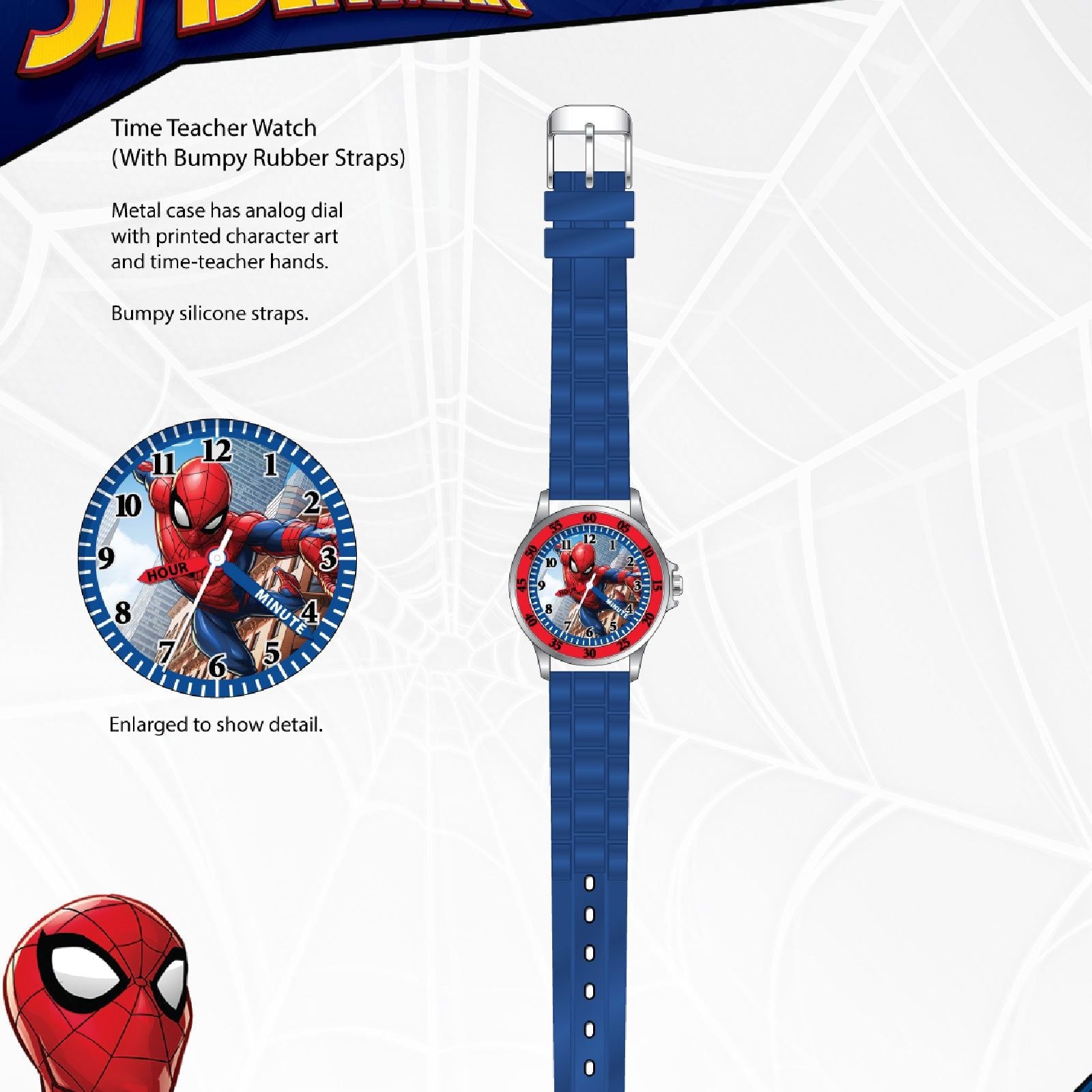 Orologio solo tempo Disney Time Teacher Spiderman da bambino SPD9048-3