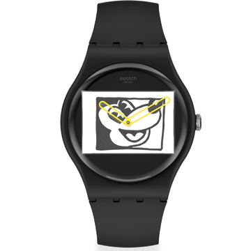 Orologio solo tempo Swatch Keith Haring da uomo SUOZ337-1