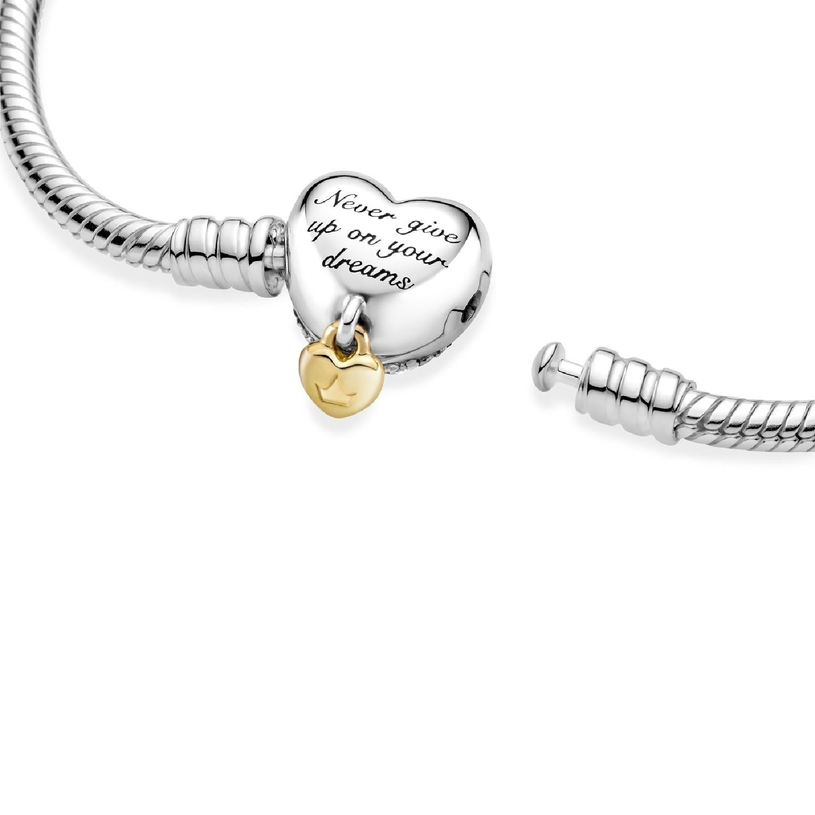 Bracciale Moments Principesse Disney con Chiusura Cuore e Pendente Tavoladisegno